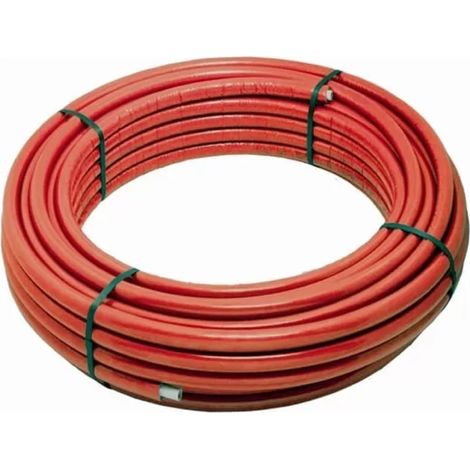 TUBO MULTISTRATO RIVESTITO ROSSO STRATO PLUS PE-RT II/AI/PE-RT II - ø16X2 - PE-RT II/AI/PE-RT II - SPESS. ISOLAMENTO 6MM  - STO