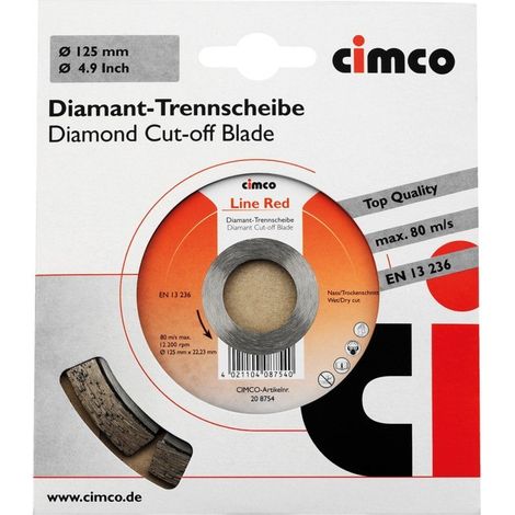 Cimco Diamanttrennscheibe D=125mm 208754 (1/4)