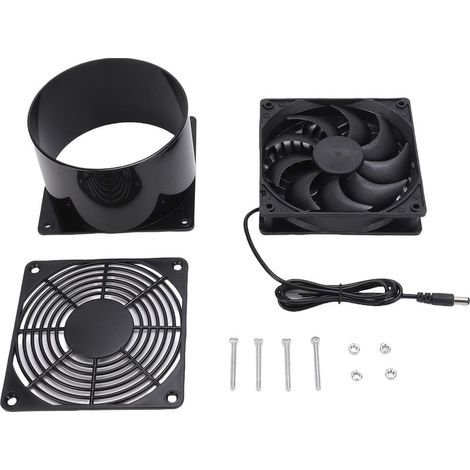 Extracteur d'Air Solaire ABS, Kit de Ventilation à Ventilateur Circulaire pour Cuisine, Maison Animaux, Poulailler, Serre (1/5)