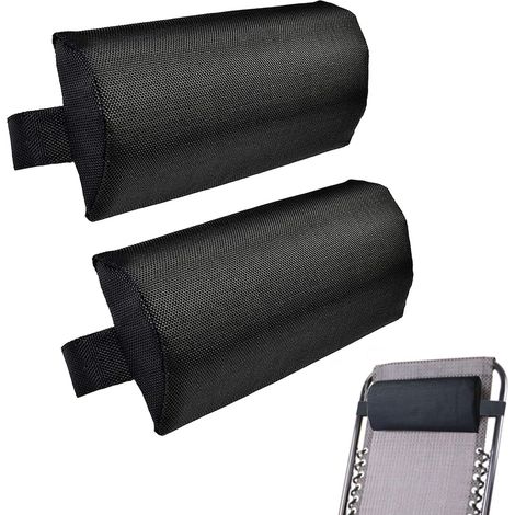 Kopfstützenkissen für Liegestühle – 1 Stück – Atmungsaktives Material – Verstellbarer Gurt – Garten, Pool, Strand – 37 x 17 cm (1/5)