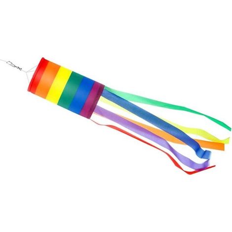 Manche à vent arc-en-ciel 40 pouces, 2 pièces, décoration suspendue d'extérieur Durable pour cour, jardin, Patio, décoration de maison (1/5)