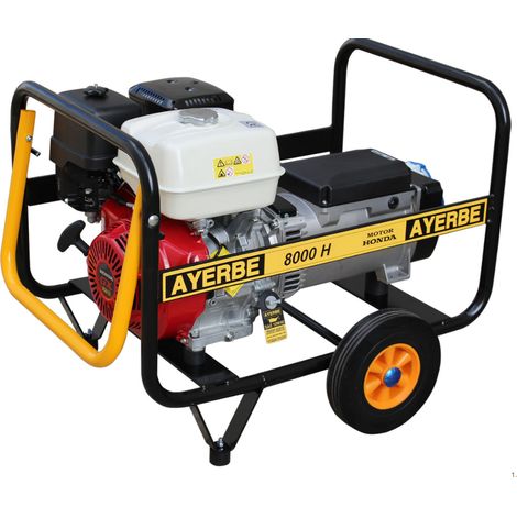AYERBE - 5420120 - Grupo Electrógeno 8000 H MN - Monofásico Motor HONDA GX-390