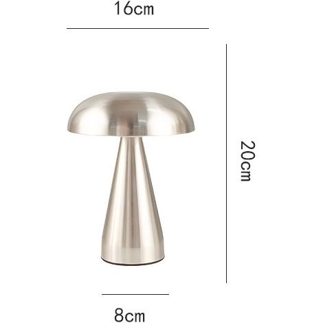 Lampe de chevet tactile en forme de champignon pour la chambre à coucher Argente (1/5)