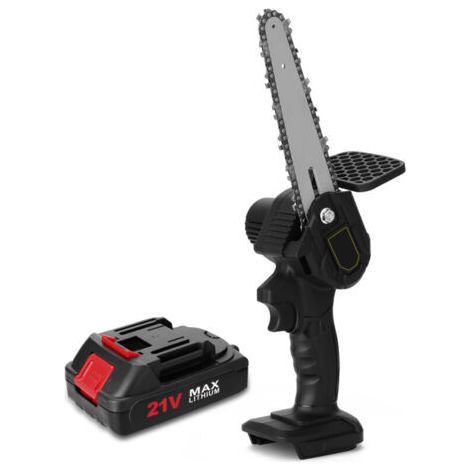 BUNTHAUS Scie d'élagage électrique miniature portable 6 pouces 21V, petite scie à bois rechargeable, adaptée au jardin, au verger et à l'élagage des branches