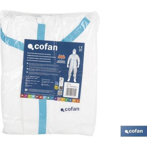 Buzo de protección con capucha, polipropileno, norma EN ISO 27065, talla L (1/2)