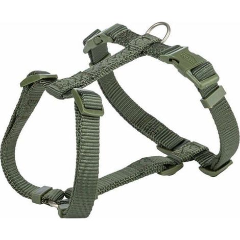 Filiyano-Harnais pour chien TRIXIE - Tailles S-M (42-60 cm) - Largeur : 15 mm - Vert olive - Réglable - Sangle plate - Boucle - Nylon (1/4)