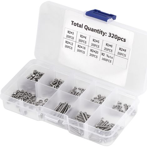 Kit de 320 vis à métaux M2 pour ordinateur portable, disque dur, clavier, téléphone et PC. (1/5)