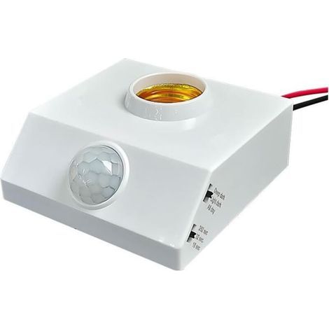 E27 LED porte-ampoule PIR corps humain capteur infrarouge support de lampe 220V détecteur de mouvement support de lampe avec variateur (1/4)