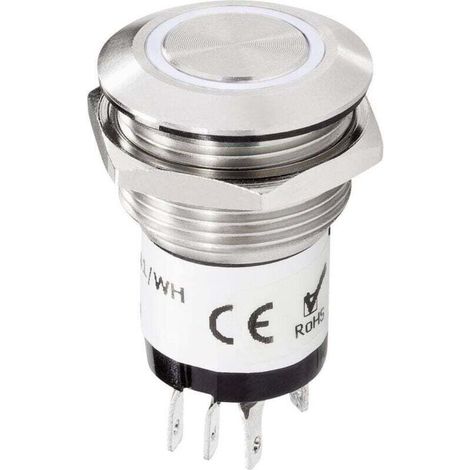 Bouton de sonnette simple en acier inoxydable blanc – RF-4707814 – 24 V DC/2 A et 24 V AC/1 A (1/3)