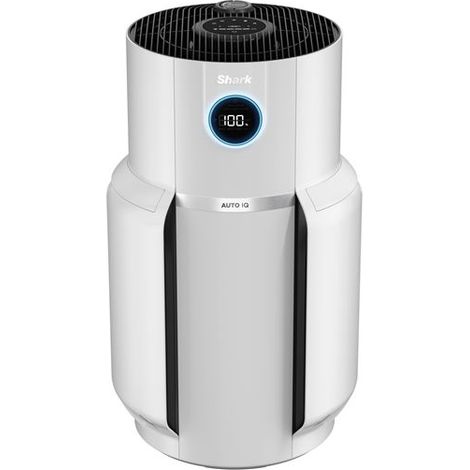Shark NeverChange fino a 5 anni Purificatore d’aria MAX, copertura grandi ambienti 130 m², filtro HEPA durata di 5 anni, cattura il 99,97% allergeni, modalità automatica, display LED, bianco HP300EU (1/5)
