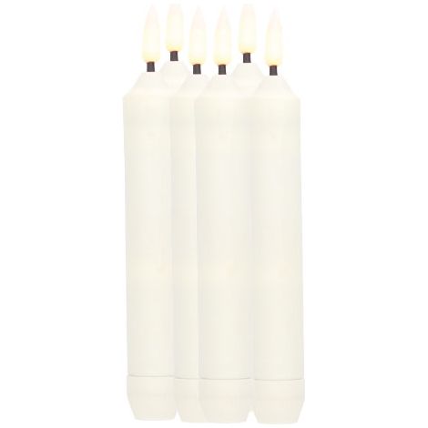 Pack 6 velas decorativas LED candelabro 160mm (1/2)