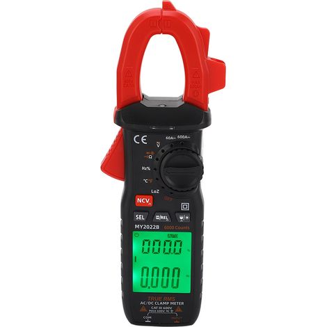 Pince ampèremétrique numérique intelligente de haute précision, multimètre, testeur de courant AC/DC avec écran LCD rétroéclairé pour la mesure de la résistance (1/5)