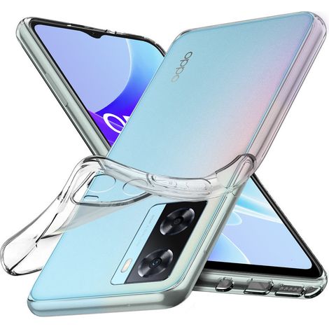 Juego de fundas para Oppo A57s, funda delgada transparente + cristal (1/2)