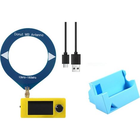 Set für SI4732 Mini-Radioempfänger + 3D-Ständer, Frequenzbereich 10–180 MHz, 1,9-Zoll-Bildschirm, FM/AM/LSB/USB-Schnittstelle, SI4732 Kurzwellenradioempfänger