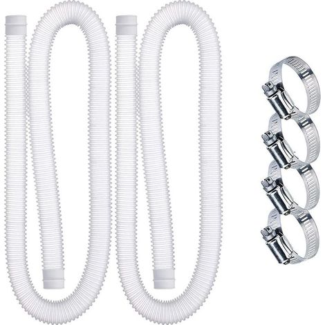Tuyau d'aspiration pour piscine 1,25 pouces Lot de 2 pièces Plastique polyéthylène flexible Résistant aux UV et produits chimiques (1/5)