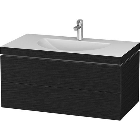 Lavabo meuble Duravit DARLING NEW 1000x540mm sans trop plein 3 trous de robinetterie noyer geb