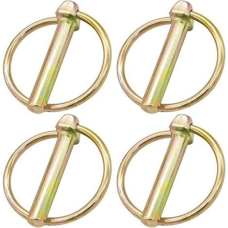4 Pièces Goupilles Clips, Goupille De Lynch Avec Anneau, Assortiment De Goupilles Clips Rond Sécurité, Goupille De Lynch Pour Remorque Tracteur Agricole, ,Pour Véhicules Agricoles(M8) (1/4)