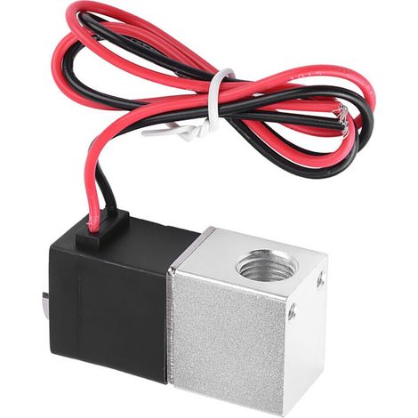 2-Wege-Magnetventil aus Aluminium, normalerweise geschlossen, pneumatisch, 1/4" 12V DC