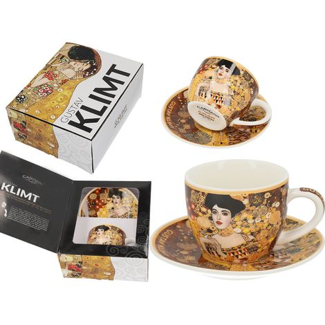 Carmani, tazzina da caffè e piattino - G. Klimt. Adela (carmani)