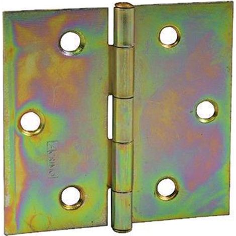 Cerniere Zincate B/G Quadre Perno Fisso Mm. 80X80 Cf.20Pz