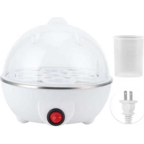 Cuiseur à œufs électrique pratique à 6 emplacements pour le petit-déjeuner, idéal pour les dortoirs et la maison (prise américaine 110 V).