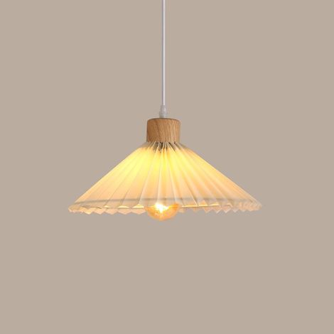 Lustre Suspension Moderne,30cm E27 Lampe Plafonnier en Tissu, Lustre Salle à Manger Bohème pour Salon, Chambre à Coucher, Entrée, Bureau, Hauteur Réglable (1/5)