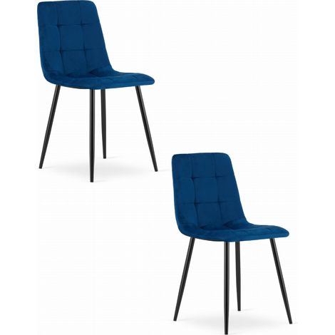 Sedia Kara - velluto blu navy x 2 (1/5)