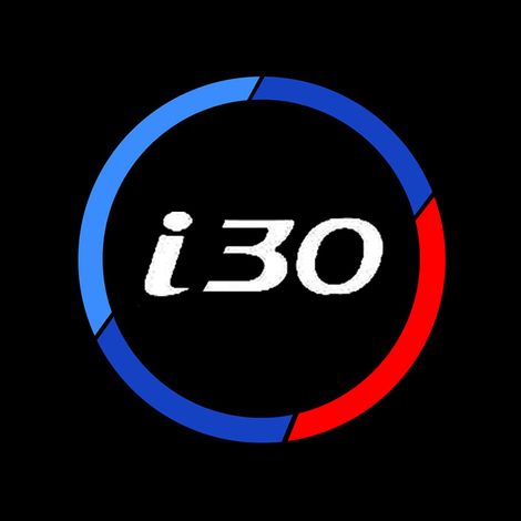 (2PCS-H) Lot de 2 projecteurs LED universels pour portières de voiture, compatibles avec Hyundai i30. Éclairage d'accueil avec logo. Accessoires d'éclairage pour véhicules. (1/5)