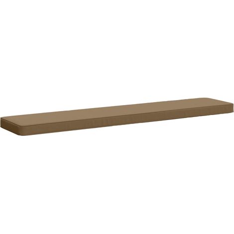 1-Piece Bench Cushion VUGHT 100% Polyester Taupe vidaXL
