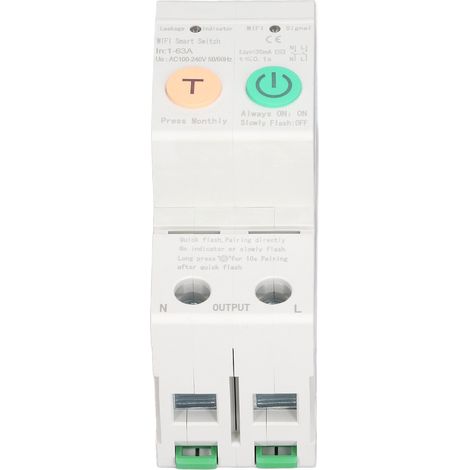 Disjoncteur WiFi réglable avec protection différentielle, affichage des données, télécommande AC100-240V 2P (1/5)