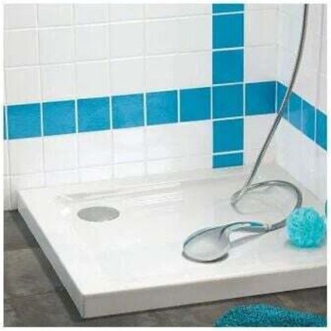Bonde de douche extra-plate dôme abs 30720138, blanc (1/2)