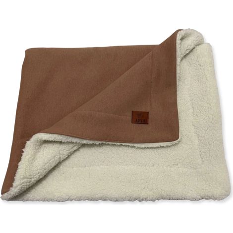 Warme Babydecke aus Lammwolle für Kinderwagen, Gondel, dick, winterbraun (1/5)
