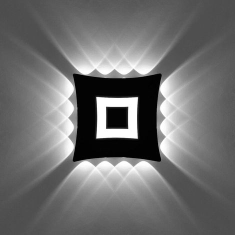 22W Moderne Applique Murale LED Lampe Murale Imperméable IP65 Aluminium Lampe de Mur LED Intérieur Extérieur pour Salle de Bains Salon Chambre à Coucher Couloir Escalier Entrée Porche - lumière Noirhe (1/5)