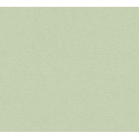 Papier peint uni vert intissé pour décoration intérieure, dimensions 10,05 m x 0,53 m, revêtement mural lisse sans motif