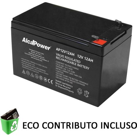 Alca power batteria al piombo da 12v 12ah ricaricabile per ups e illuminazione di emergenza (1/4)