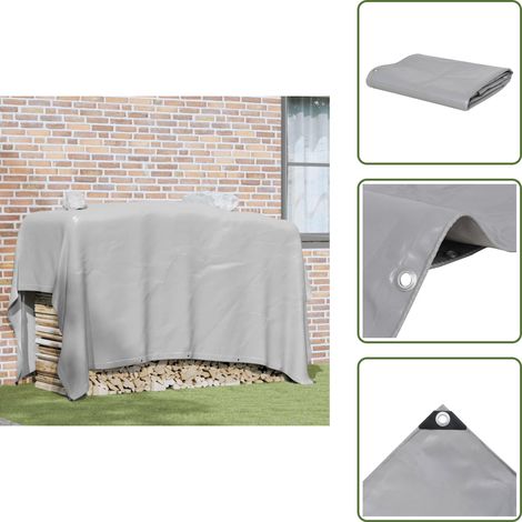 Abdeckplane 650 g/m² 3x3 m Grau - Abdeckplane - Plane - Wasserdichter Überzug - Wetterfeste Plane - PVC Beschichtet (1/5)
