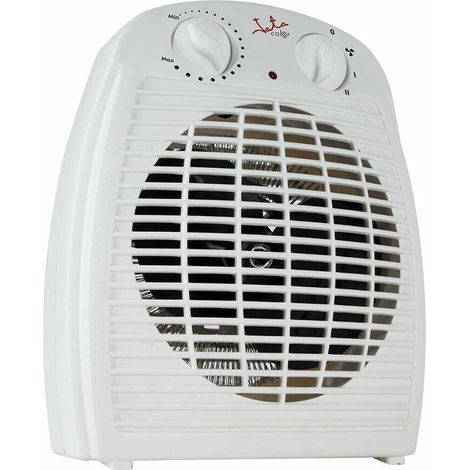 Calentador eléctrico de baño JATA TV78 con termostato ajustable, 2000 W, 2 niveles de calor y ventilador, calentamiento rápido, (1/3)
