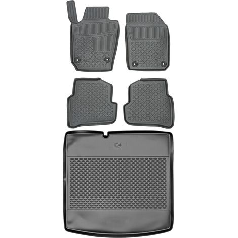 Juego de alfombrillas para Skoda Fabia III Kombi (2014-2021) - Alfombrilla para coche + alfombrilla para maletero (1/5)