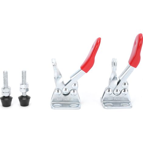 2er-Set Niederhalter-Kniehebelspanner LD GH-201-A Spannvorrichtung Handwerkzeuge 30 kg Haltekraft.