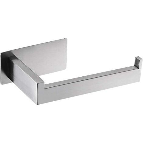 Toilet Paper Holder, Wall Mounted Toilet Paper Holder, 304 Stainless Steel Toilet Roll Holder, No Drilling 3M Self-Adhesive Toilet Paper Holder, Gray One Size (1/5)