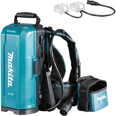 Makita 191A64-2 18v LXT Portable Power Supply Pack PDC01 + Twin 18v Adaptor (1/4)