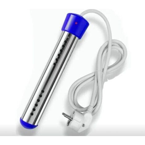 Thermoplongeur électrique 2000W – Acier inoxydable – Pour baignoires et piscines – Dimensions 26 x 5 cm – Couleur bleu