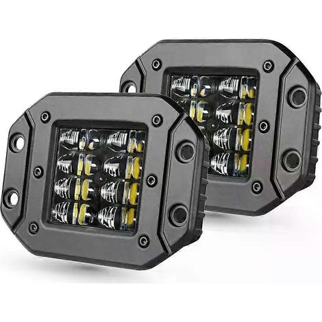 x 5" Einbau-Arbeitsscheinwerfer für Offroad-Fahrzeuge, 12 V/24 V, 40 W, LED-Spotlicht, Lichtleiste für PKW, LKW, ATV, Jeep, Scheinwerfer