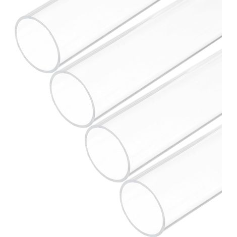 Tuyau En Acrylique Transparent Rigide Tube Rond 36mm DI 40mm DE 10" Pour Lampes Et Lanternes, Système De froid Par Eau 4pcs (1/5)