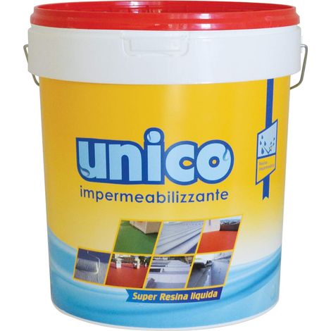 ICOBIT Unico, Super resina liquida impermeabilizzante, Rosso, 5 kg