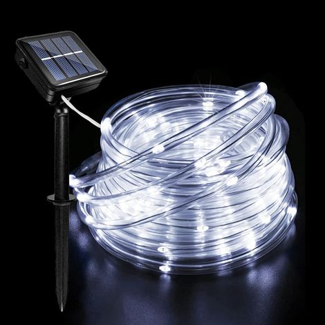 22M 200LED Tube Lumineux Solaire, Étanche Guirlande Lumineuse Tube avec 8 Modes d'Éclairage, Solaire Ruban Lumineux pour Jardin Noël Mariage Fête Extérieur Intérieure Décoration (1/5)