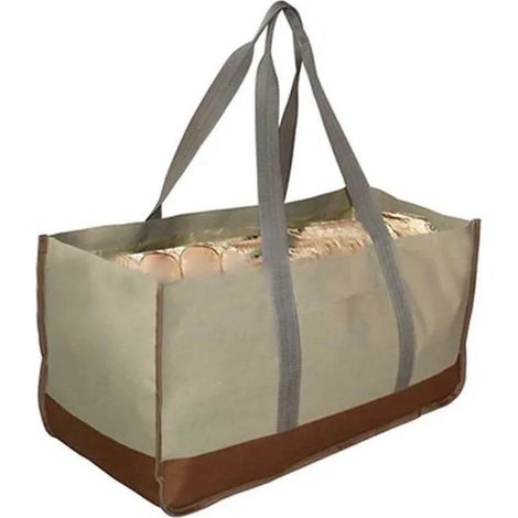Grand sac de transport portable pour bûches de chauffage, sac de rangement pour bois de chauffage, sac de grande capacité