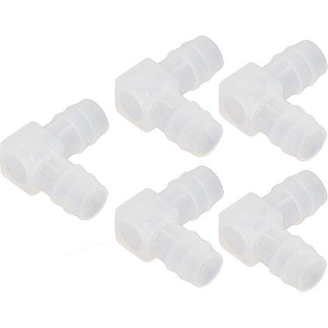 10 x 90°-Winkel-Schlauchverbinder aus ungiftigem, geruchlosem PP (16 mm) für Aquarium und Labor. (1/5)