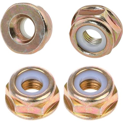 4pcs Écrous Universels à Filetage Inversé M10 x 1,25,Écrou de Lame Écrou à Filetage Inversé,Remplacement pour Débroussailleuses et Coupe-Bordures (1/5)