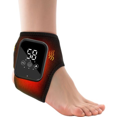 Massaggiatore per piedi, con livelli di calore regolabili, design senza fili e portatile, colore nero. (1/2)